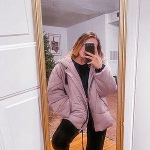 Free People lilac puffer jacket - oversized